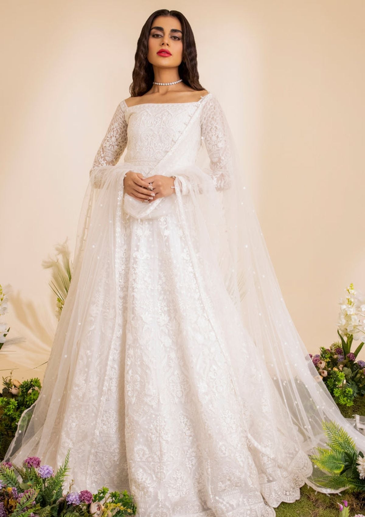 Formal Collection - Maryum N Maria - The Brides - Gesso (MS23-533) - Official Maryum N Maria - Agha Fabrics UK