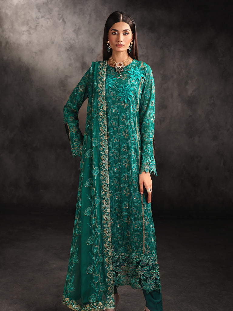 Rajbari | Sage Chiffon Edit | Opulance - Official Rajbari - Agha Fabrics UK