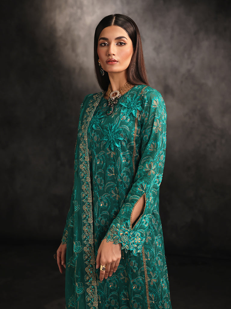 Rajbari | Sage Chiffon Edit | Opulance - Official Rajbari - Agha Fabrics UK