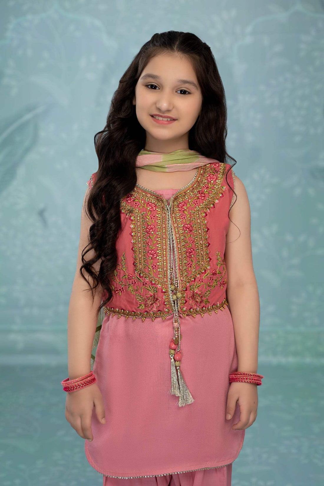 Maria B | Girls | MKD-EF23-06 (Pink) -  Maria B Maria B Kids - Original Designer Dress - House of Maryam