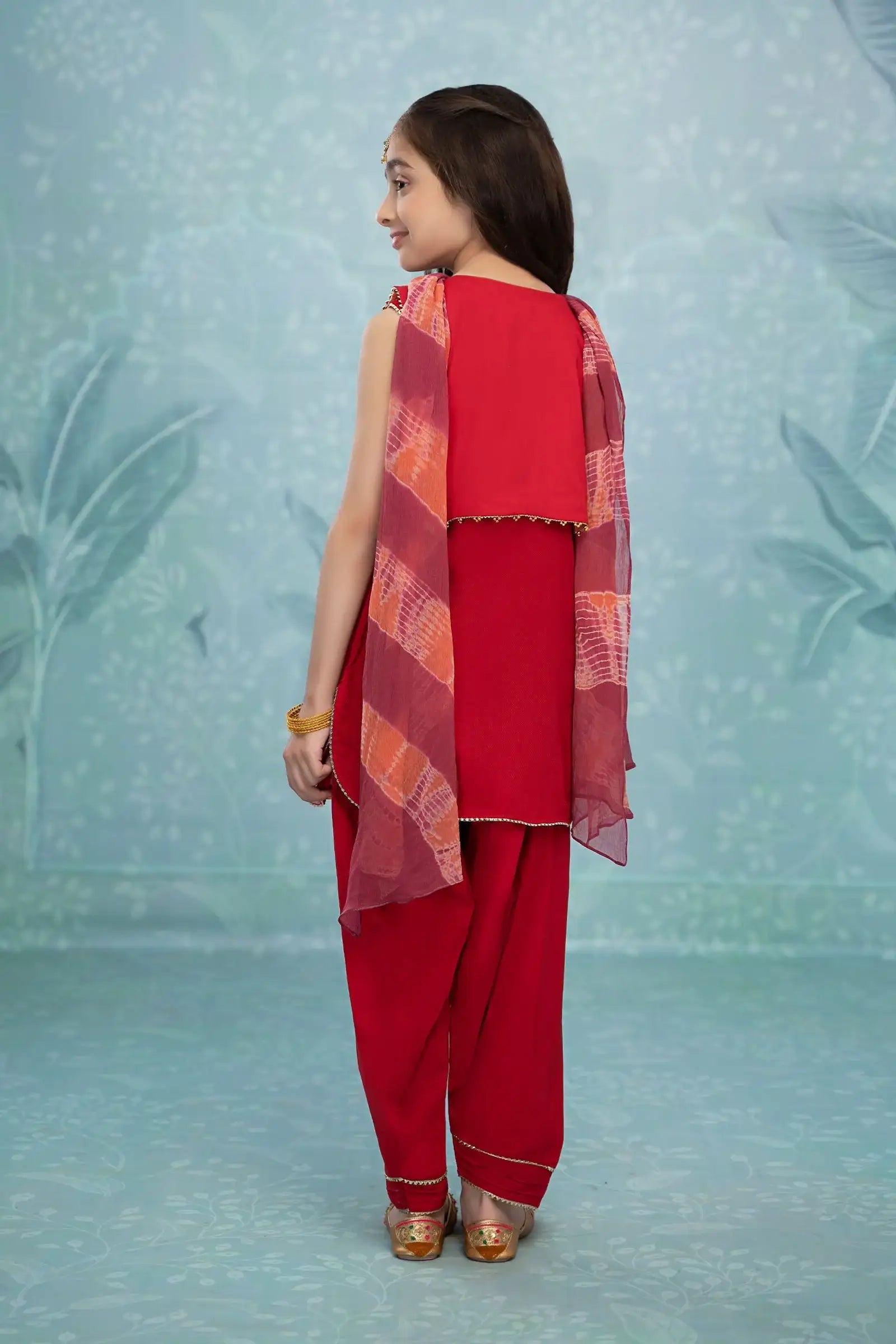 Maria B | Girls | MKD-EF23-06 (Maroon) -  Maria B Maria B Kids - Original Designer Dress - House of Maryam