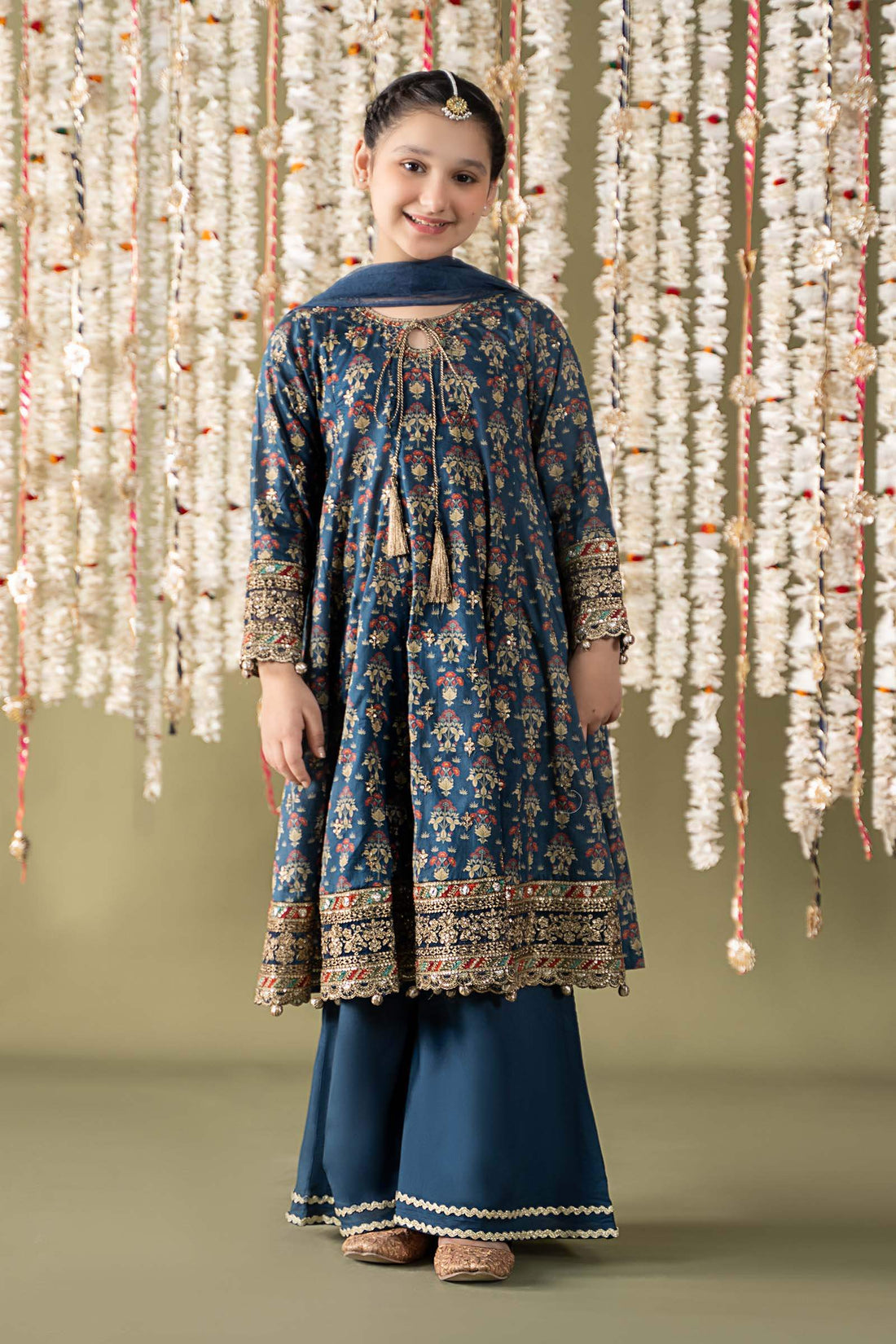 Maria B | Girls | MKD-EF25-05 (Blue) -  Maria B Maria B Kids - Original Designer Dress - House of Maryam