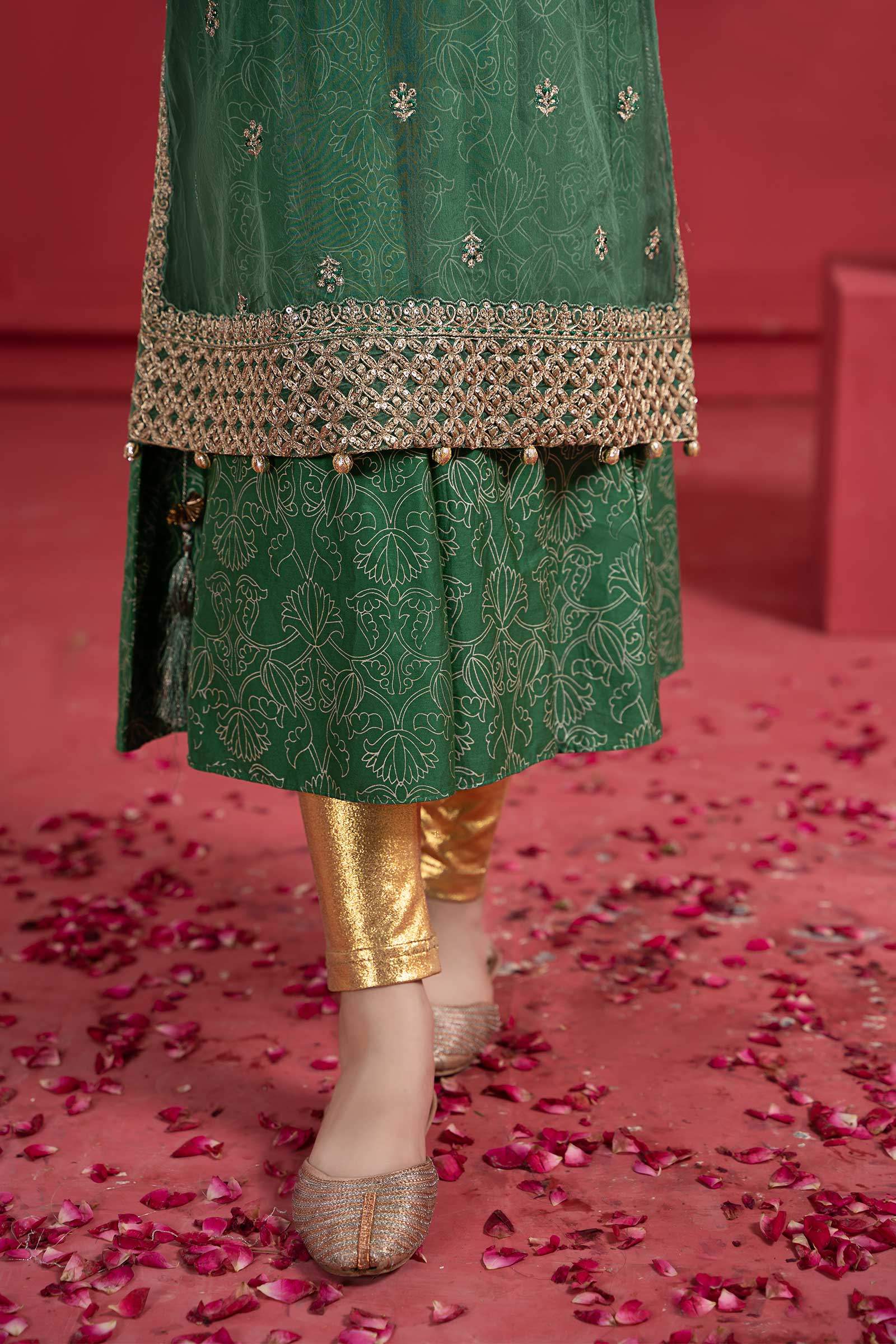 Maria B | Girls | MKS-W23-21 (Green) -  Maria B Maria B Kids - Original Designer Dress - House of Maryam