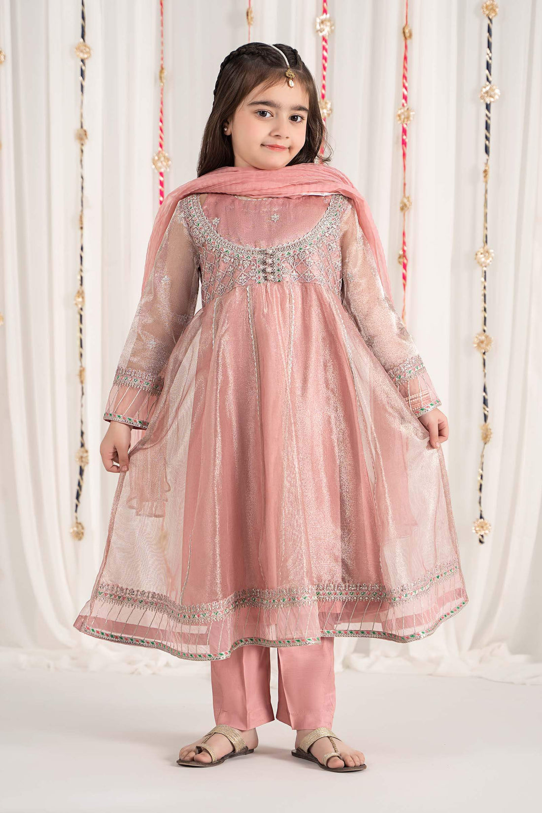 Maria B | Girls | MKS-EF25-01 (Pink) -  Maria B Maria B Kids - Original Designer Dress - House of Maryam