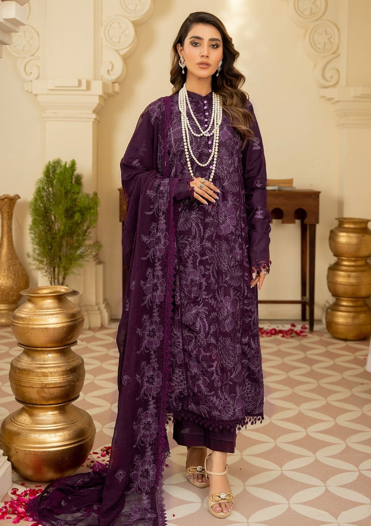 Lawn Collection - Mahnur - Mehr e Mah - MM#03 - Official Mahnur - Agha Fabrics UK