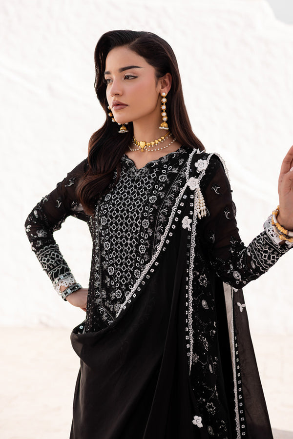 Marjjan | Elyna Lawn | REINA MP-44 (BLACK) - Official Marjjan - Agha Fabrics UK