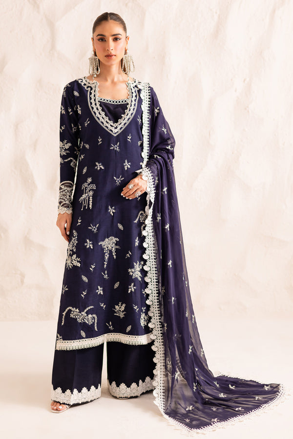 Marjjan | Elyna Lawn | IRINA MP-47 (NAVY BLUE) - Official Marjjan - Agha Fabrics UK