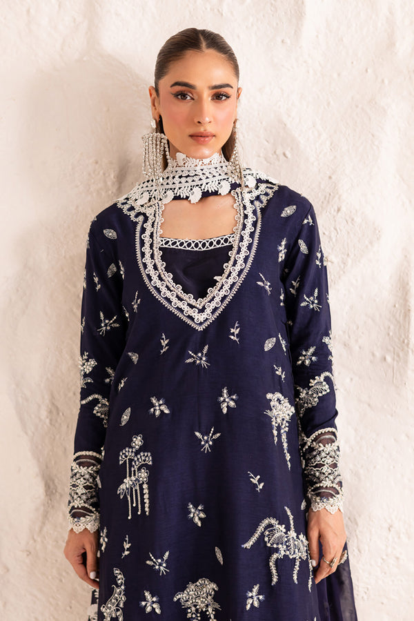 Marjjan | Elyna Lawn | IRINA MP-47 (NAVY BLUE) - Official Marjjan - Agha Fabrics UK
