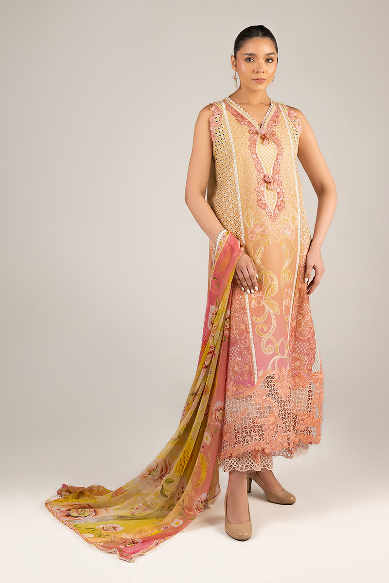 Mushq | Manaram Luxury Lawn 25 | Tranquil Spark - Official Mushq - Agha Fabrics UK