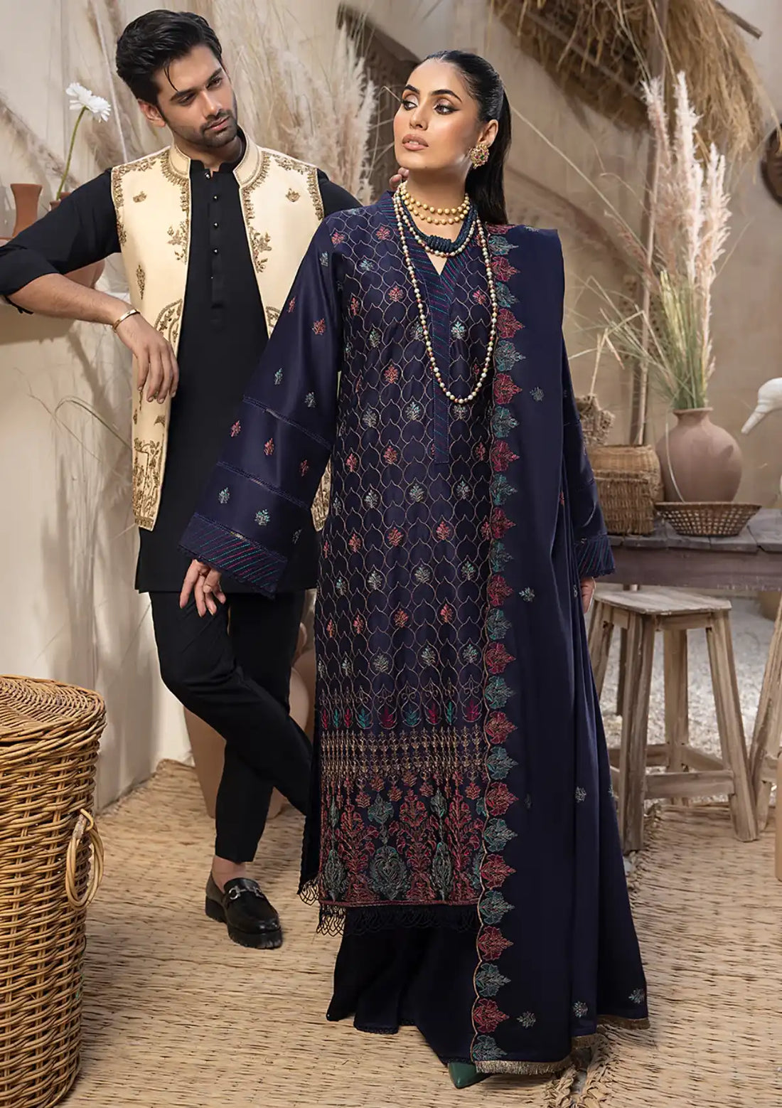 Winter Collection - Mahnur - Mehru - Cashmere Wool - MW#12 - Official Mahnur - Agha Fabrics UK