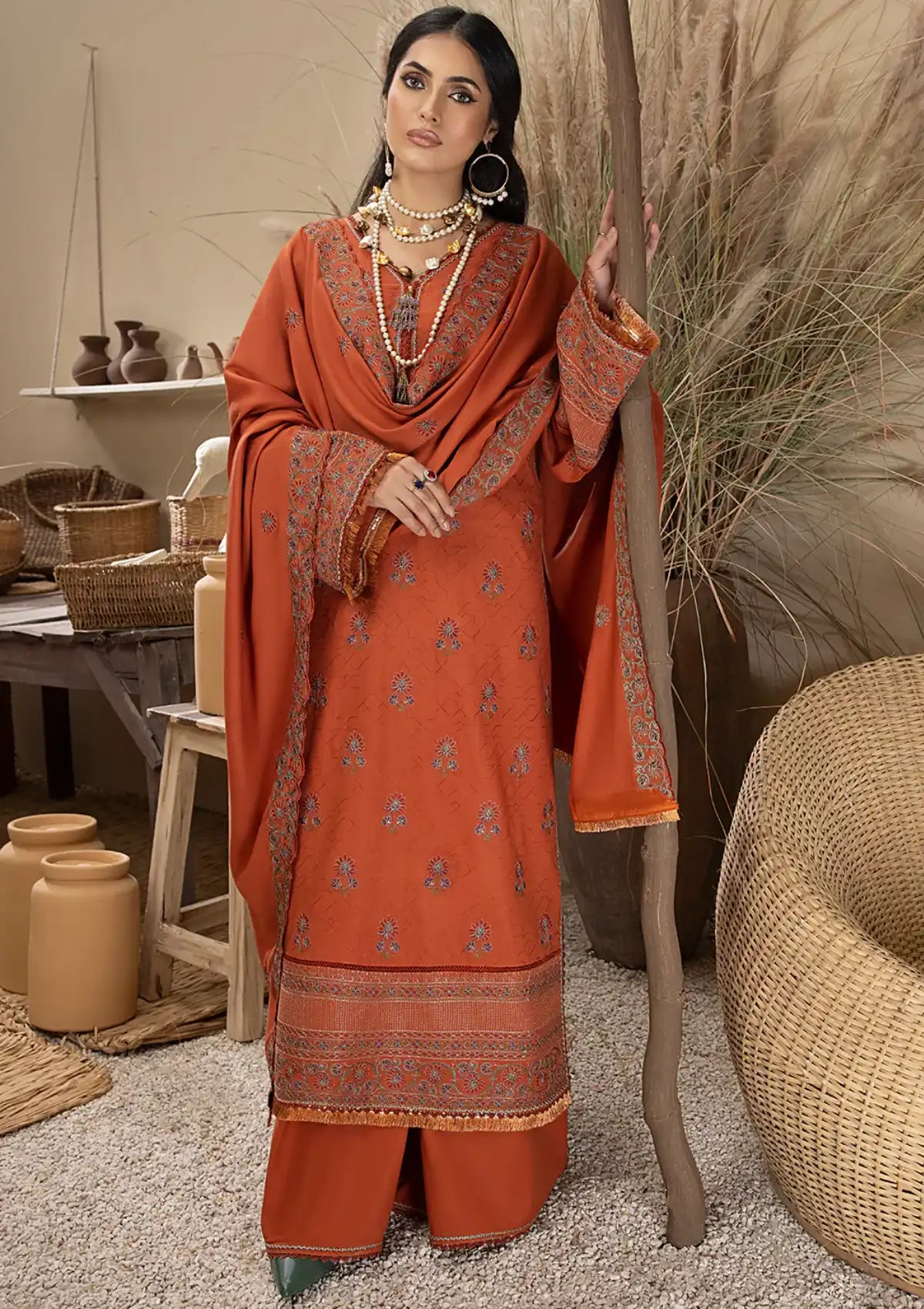 Winter Collection - Mahnur - Mehru - Cashmere Wool - MW#03 - Official Mahnur - Agha Fabrics UK