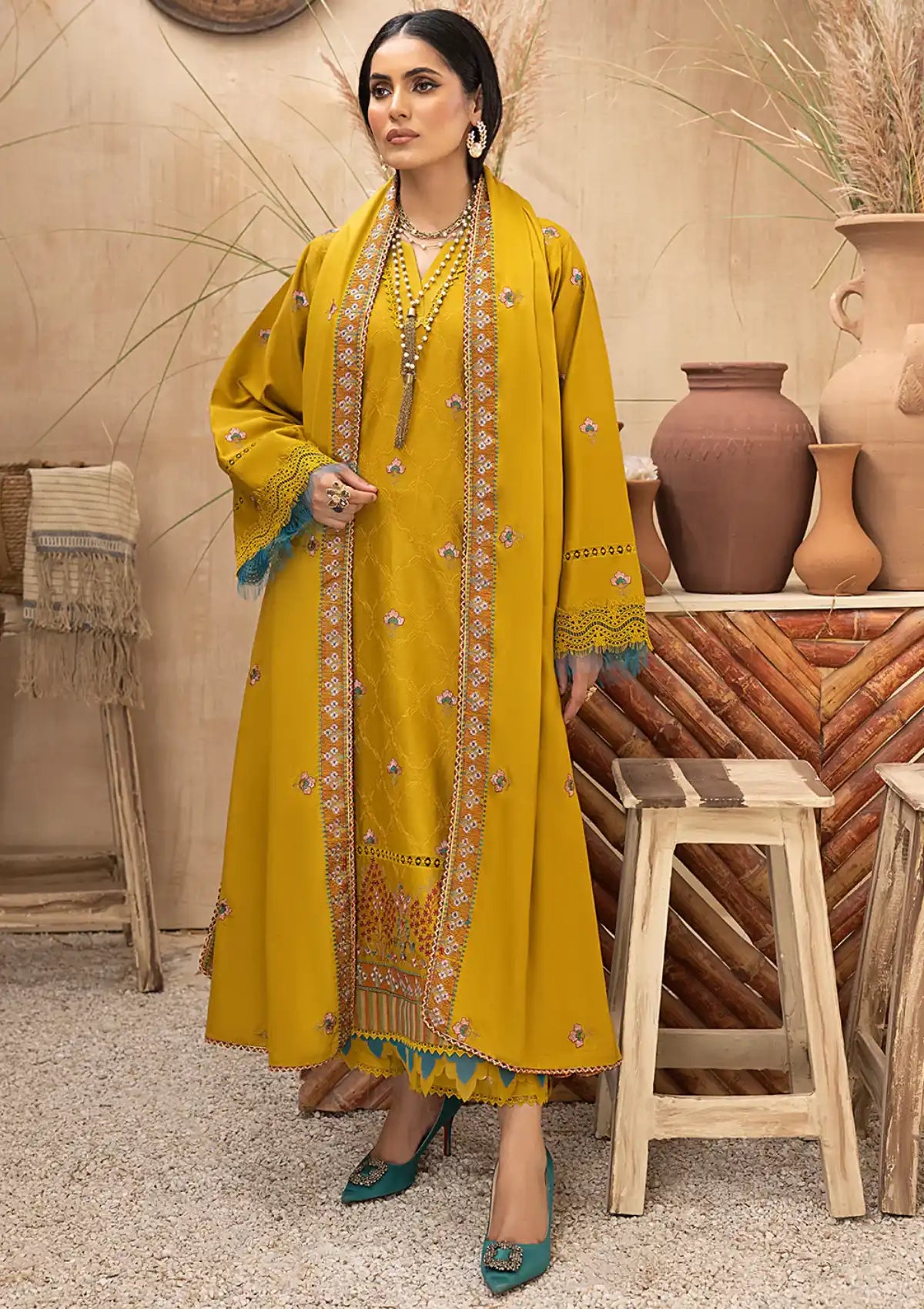 Winter Collection - Mahnur - Mehru - Cashmere Wool - MW#05 - Official Mahnur - Agha Fabrics UK