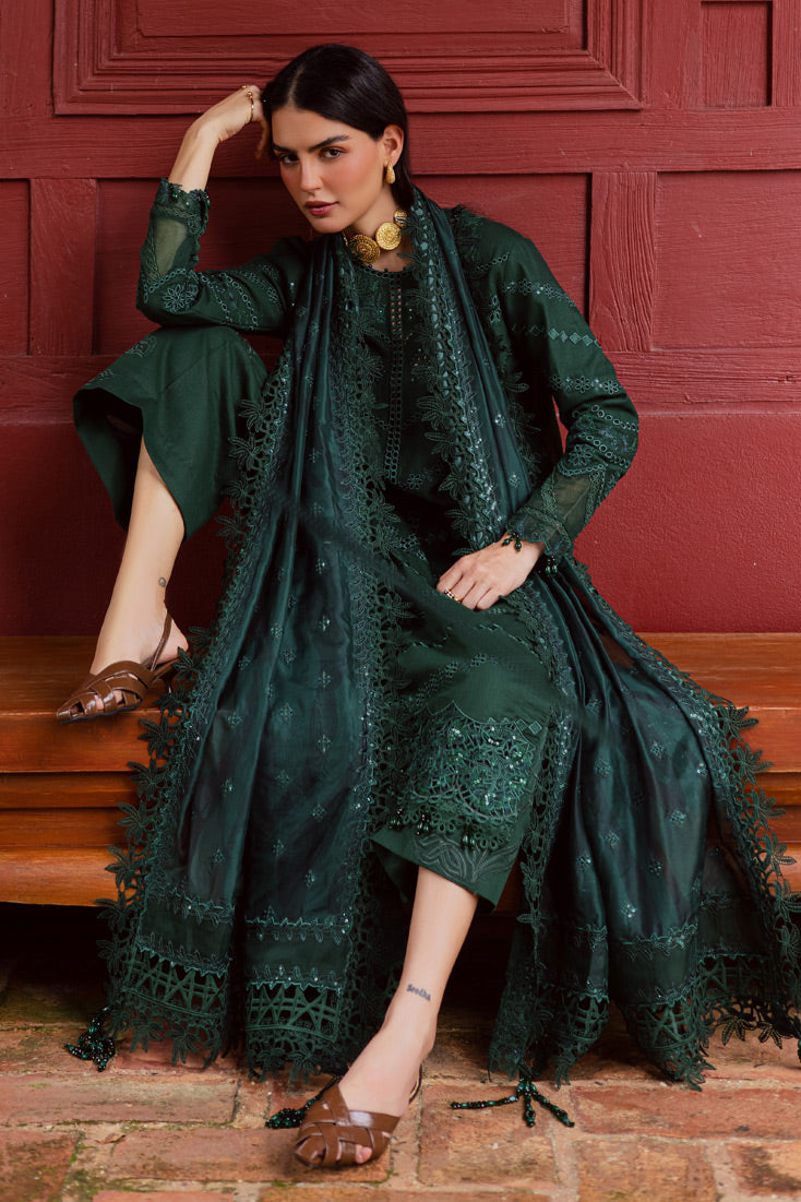 Marjjan | Bella Karandi 25 | MWK-37 B (GREEN) - Official Marjjan - Agha Fabrics UK