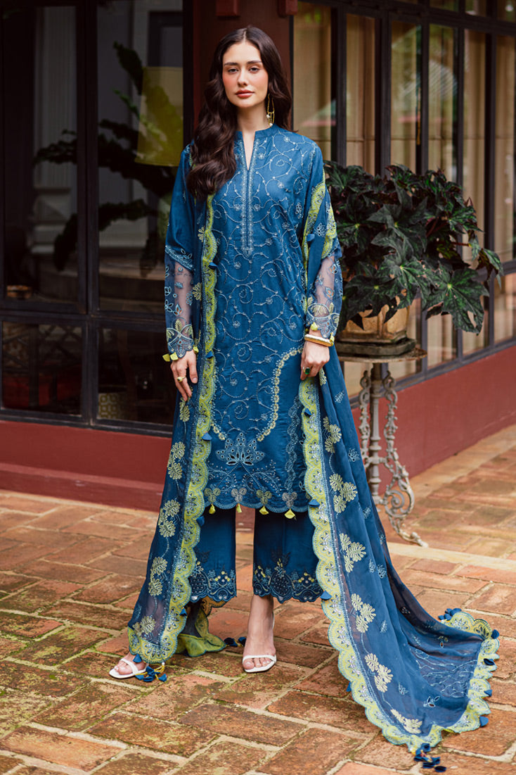 Marjjan | Bella Karandi 25 | MWK-38 B (TEAL BLUE) - Official Marjjan - Agha Fabrics UK