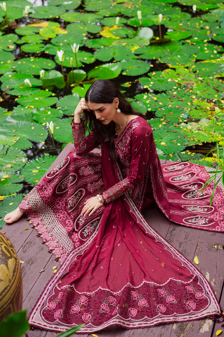 Marjjan | Bella Karandi 25 | MWK-39 A (MEHROON) - Official Marjjan - Agha Fabrics UK