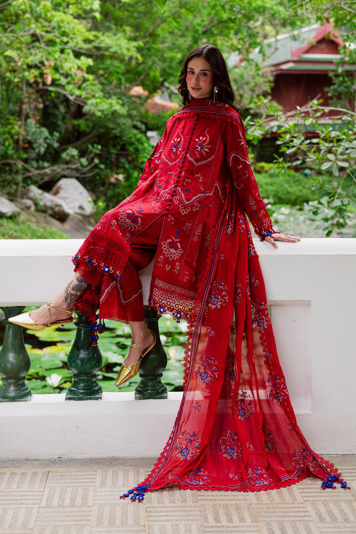 Marjjan | Bella Karandi 25 | MWK-40 A (RED) - Official Maryam Hussain - Agha Fabrics UK