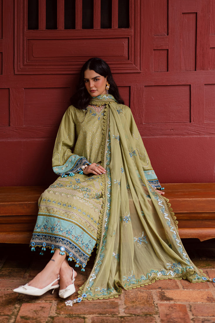 Marjjan | Bella Karandi 25 | MWK-42 A (OLIVE GREEN) - Official Marjjan - Agha Fabrics UK