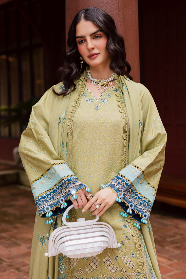 Marjjan | Bella Karandi 25 | MWK-42 A (OLIVE GREEN) - Official Marjjan - Agha Fabrics UK