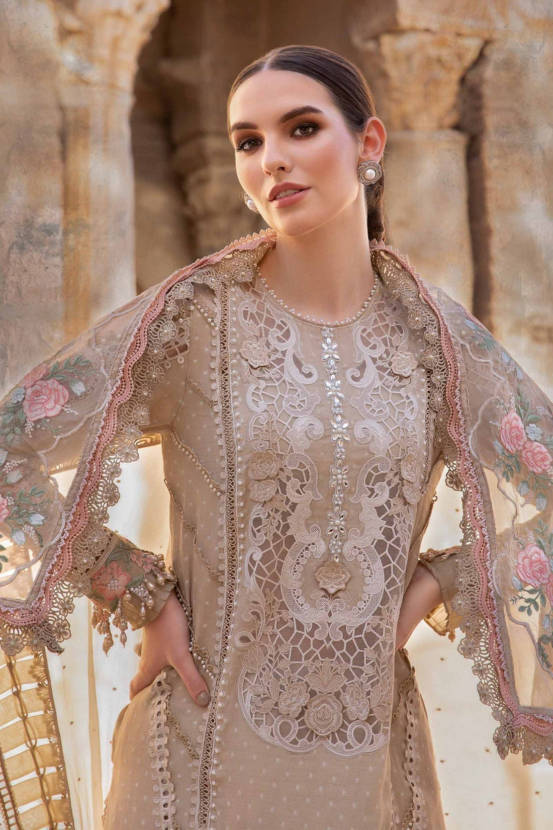 Maria B | Voyage a' Luxe Lawn | D-2410-A -  Maria B Luxury -  Agha Fabrics