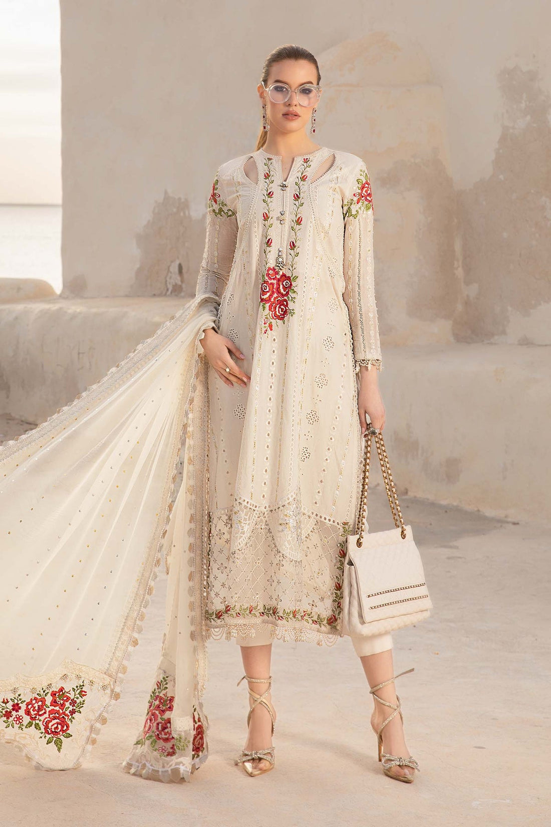 Maria B | Voyage a' Luxe Lawn | D-2412-A -  Maria B Luxury -  Agha Fabrics
