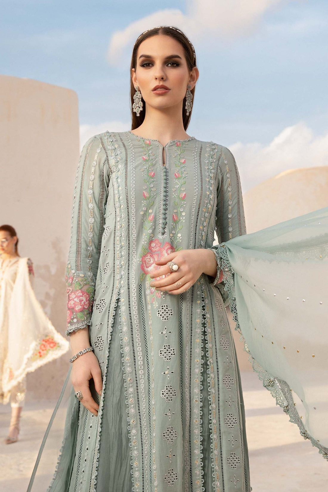 Maria B | Voyage a' Luxe Lawn | D-2412-B -  Maria B Luxury -  Agha Fabrics