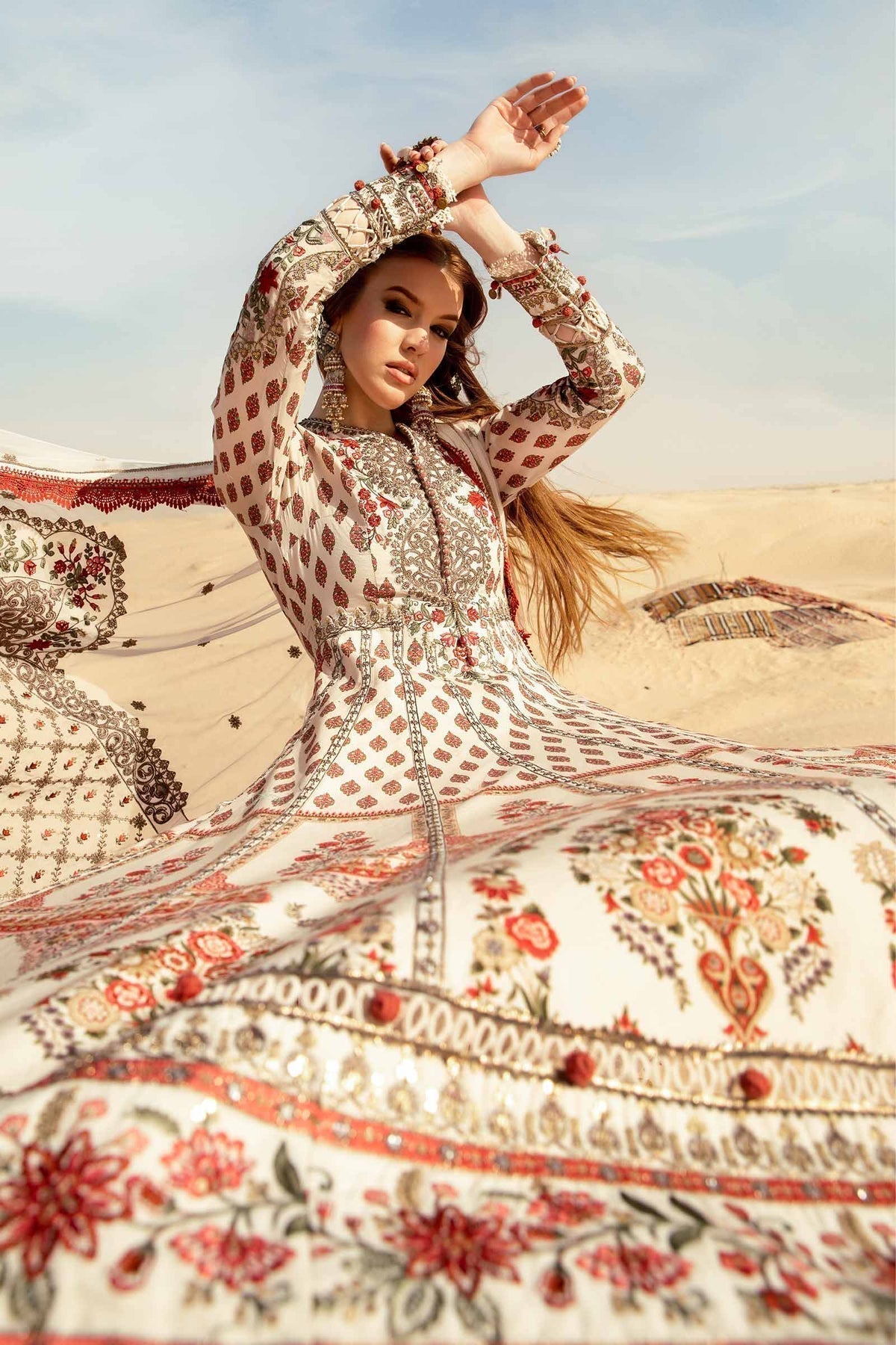 Maria B | Voyage a' Luxe Lawn | D-2413-A -  Maria B Luxury -  Agha Fabrics