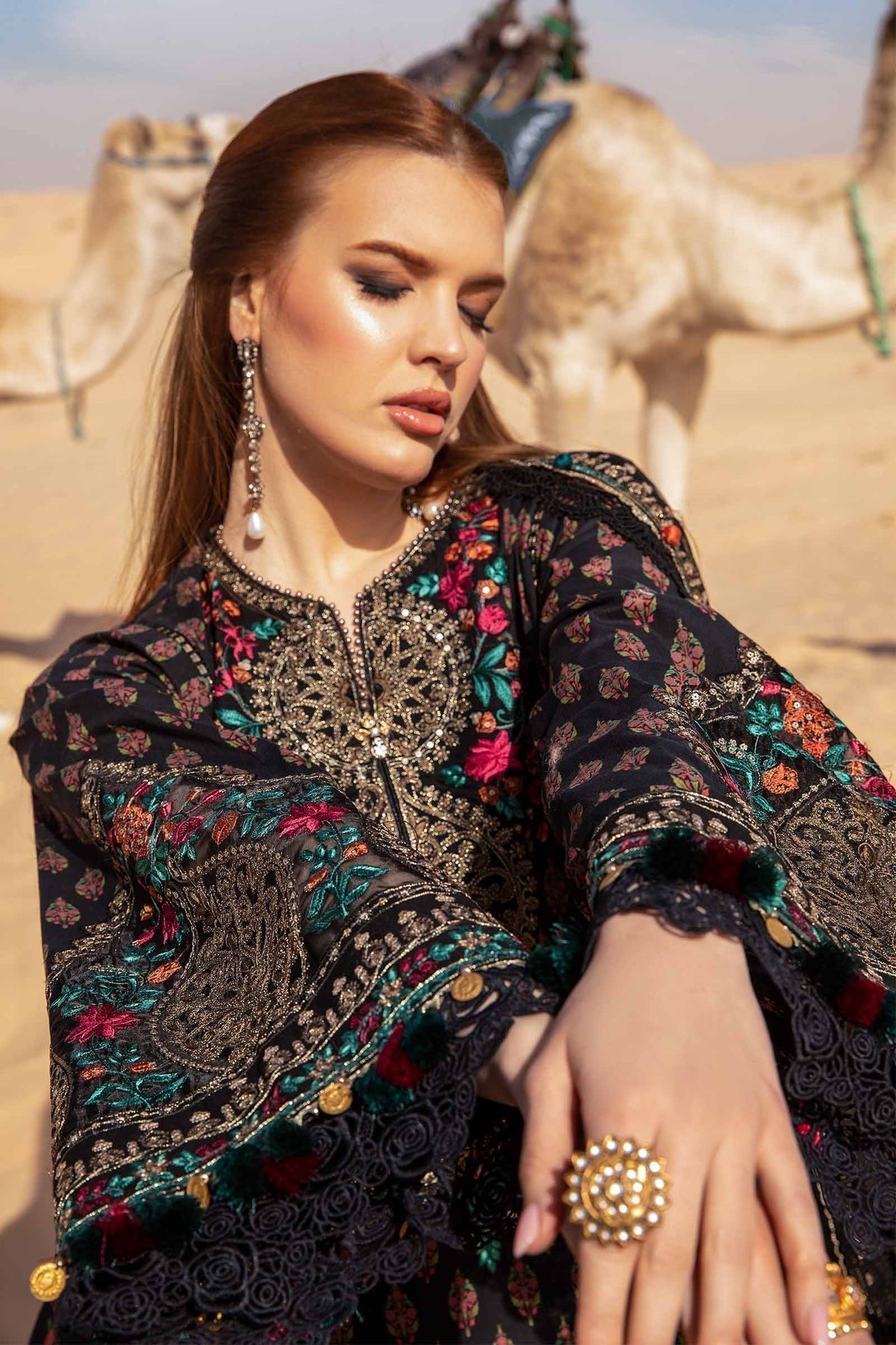 Maria B | Voyage a' Luxe Lawn | D-2413-B -  Maria B Luxury -  Agha Fabrics