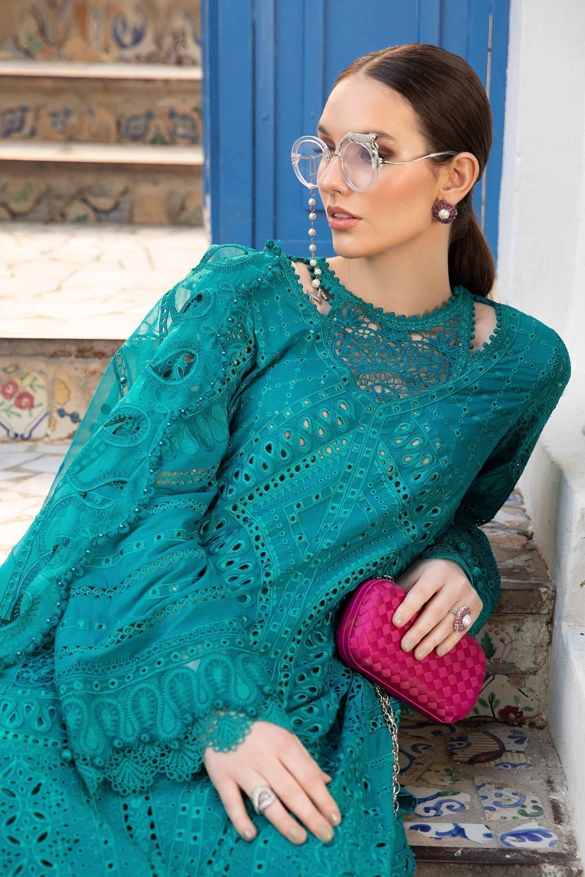 Maria B | Voyage a' Luxe Lawn | D-2402-A -  Maria B Luxury -  Agha Fabrics