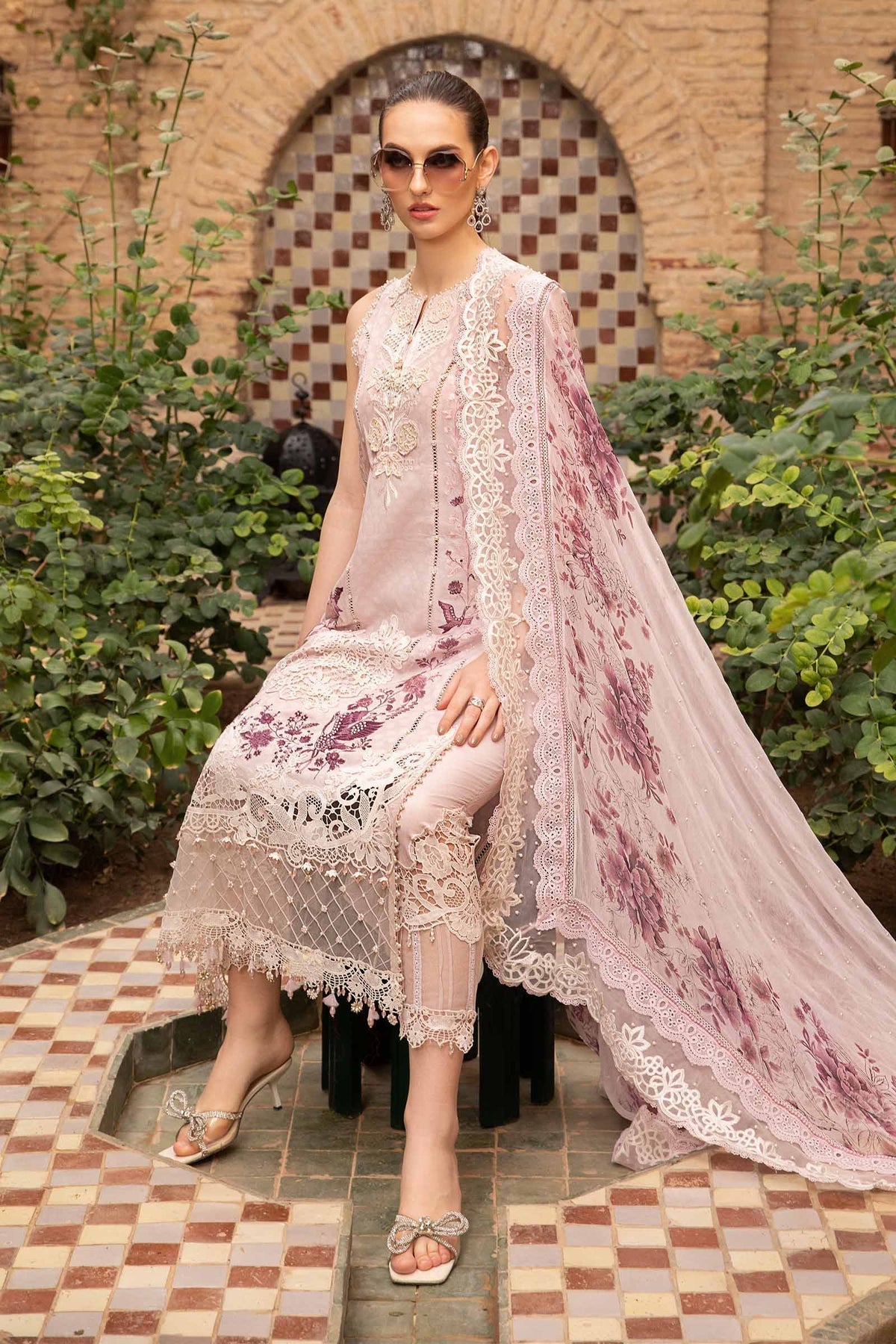 Maria B | Voyage a' Luxe Lawn | D-2414-A -  Maria B Luxury -  Agha Fabrics