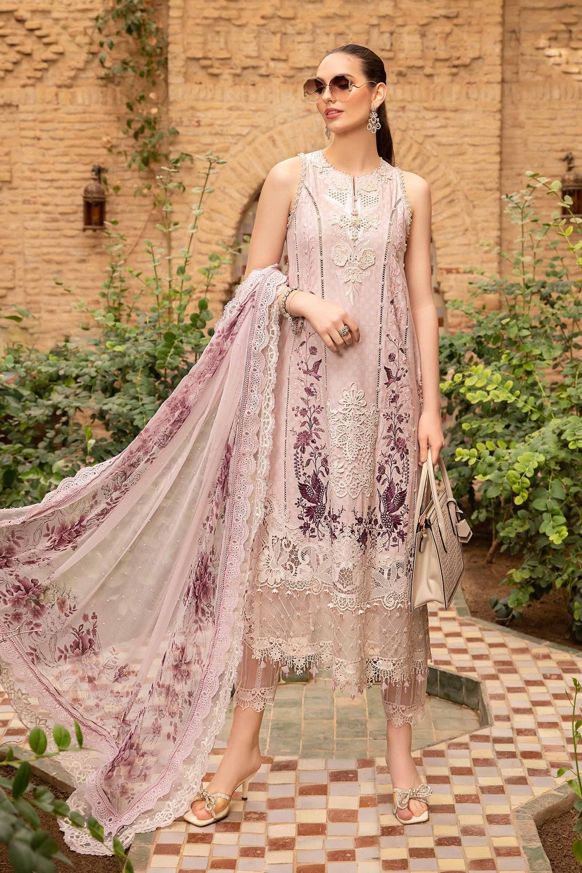 Maria B | Voyage a' Luxe Lawn | D-2414-A -  Maria B Luxury -  Agha Fabrics