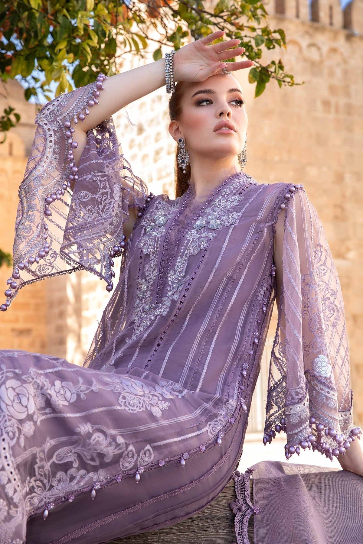 Maria B | Voyage a' Luxe Lawn | D-2401-A -  Maria B Luxury -  Agha Fabrics
