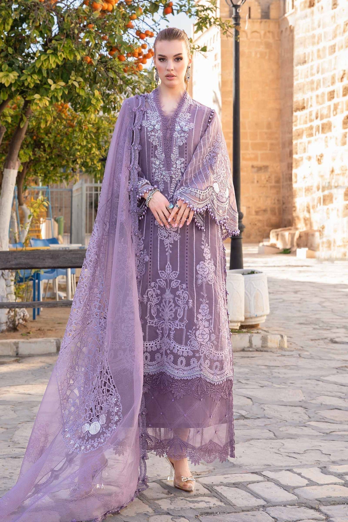 Maria B | Voyage a' Luxe Lawn | D-2401-A -  Maria B Luxury -  Agha Fabrics