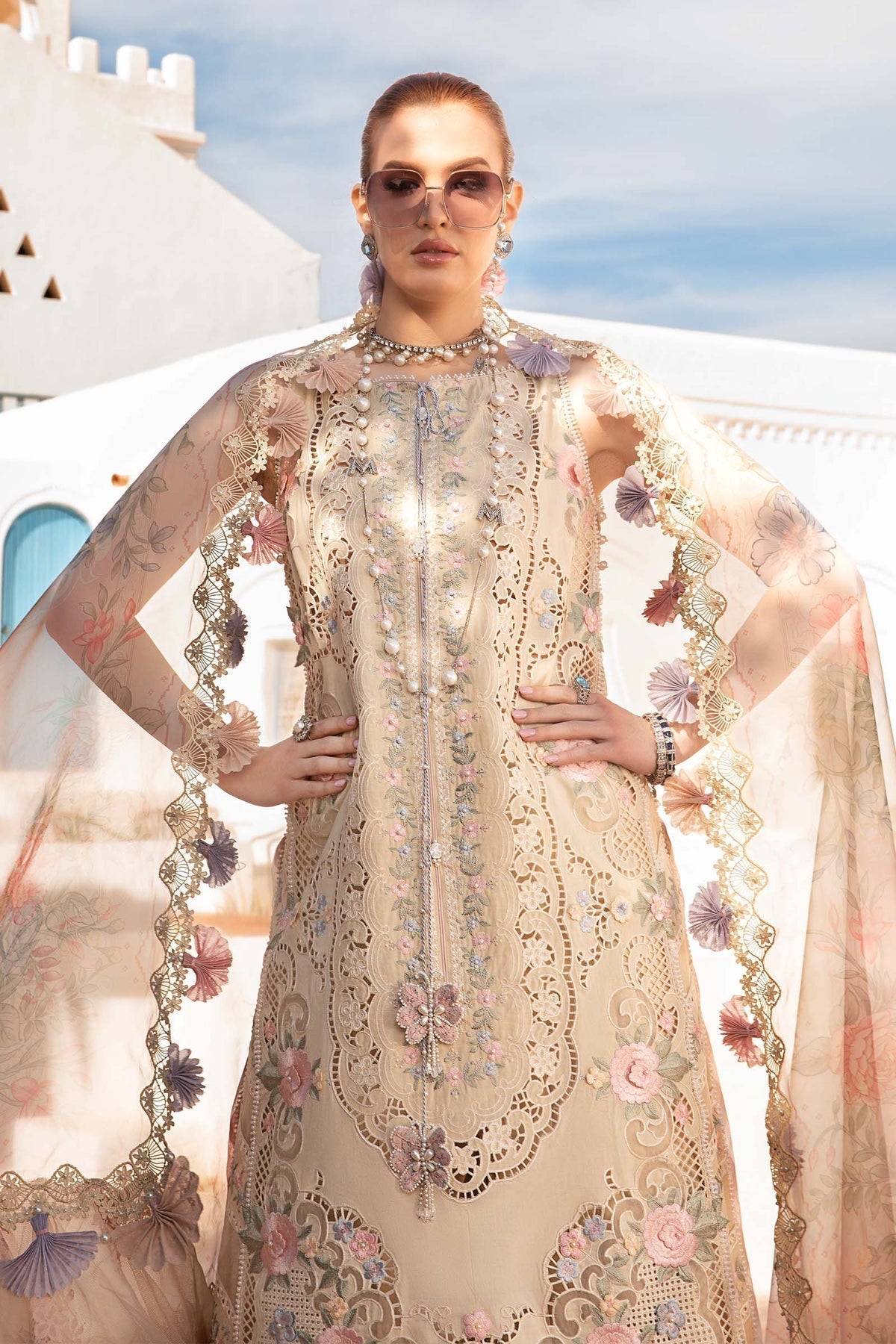 Maria B | Voyage a' Luxe Lawn | D-2406-B -  Maria B Luxury -  Agha Fabrics