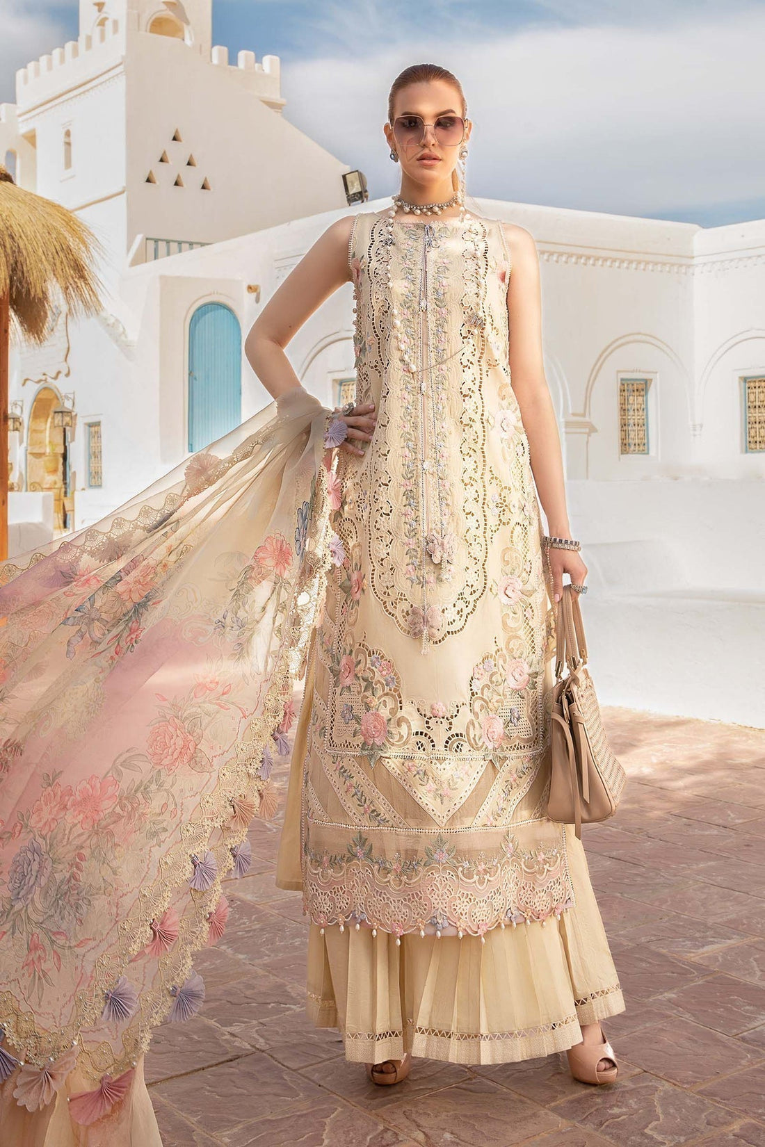 Maria B | Voyage a' Luxe Lawn | D-2406-B -  Maria B Luxury -  Agha Fabrics