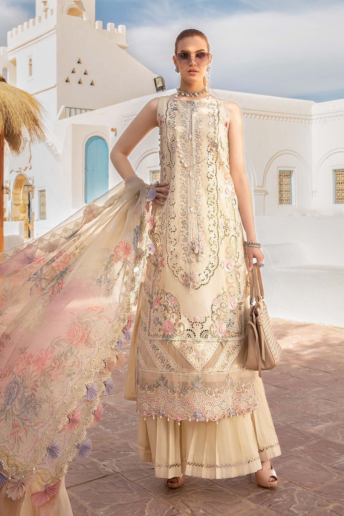 Maria B | Voyage a' Luxe Lawn | D-2406-B -  Maria B Luxury -  Agha Fabrics