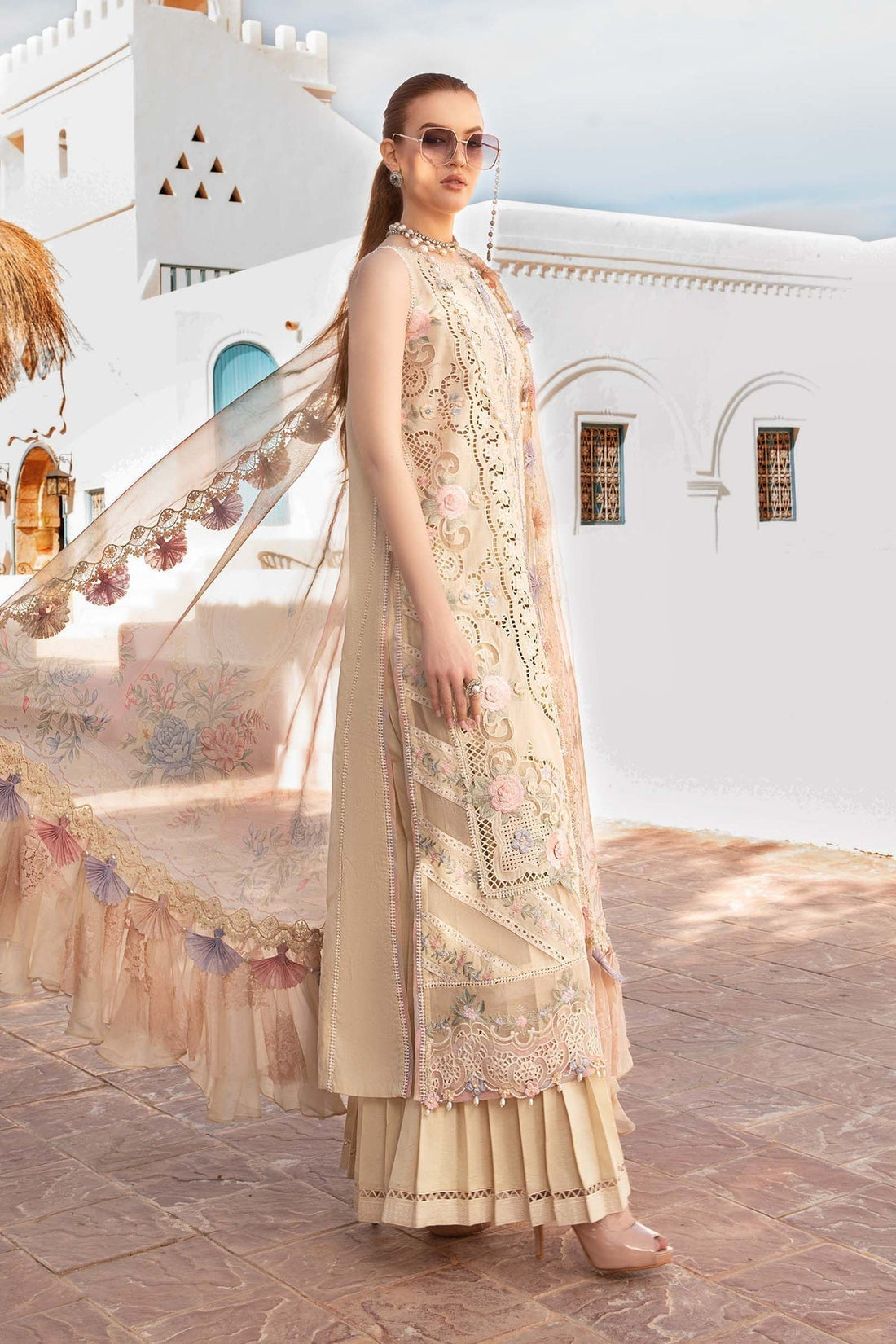 Maria B | Voyage a' Luxe Lawn | D-2406-B -  Maria B Luxury -  Agha Fabrics