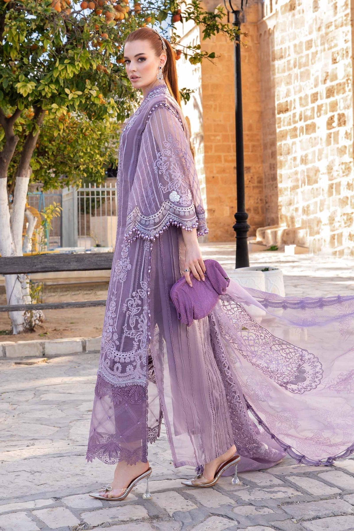 Maria B | Voyage a' Luxe Lawn | D-2401-A -  Maria B Luxury -  Agha Fabrics