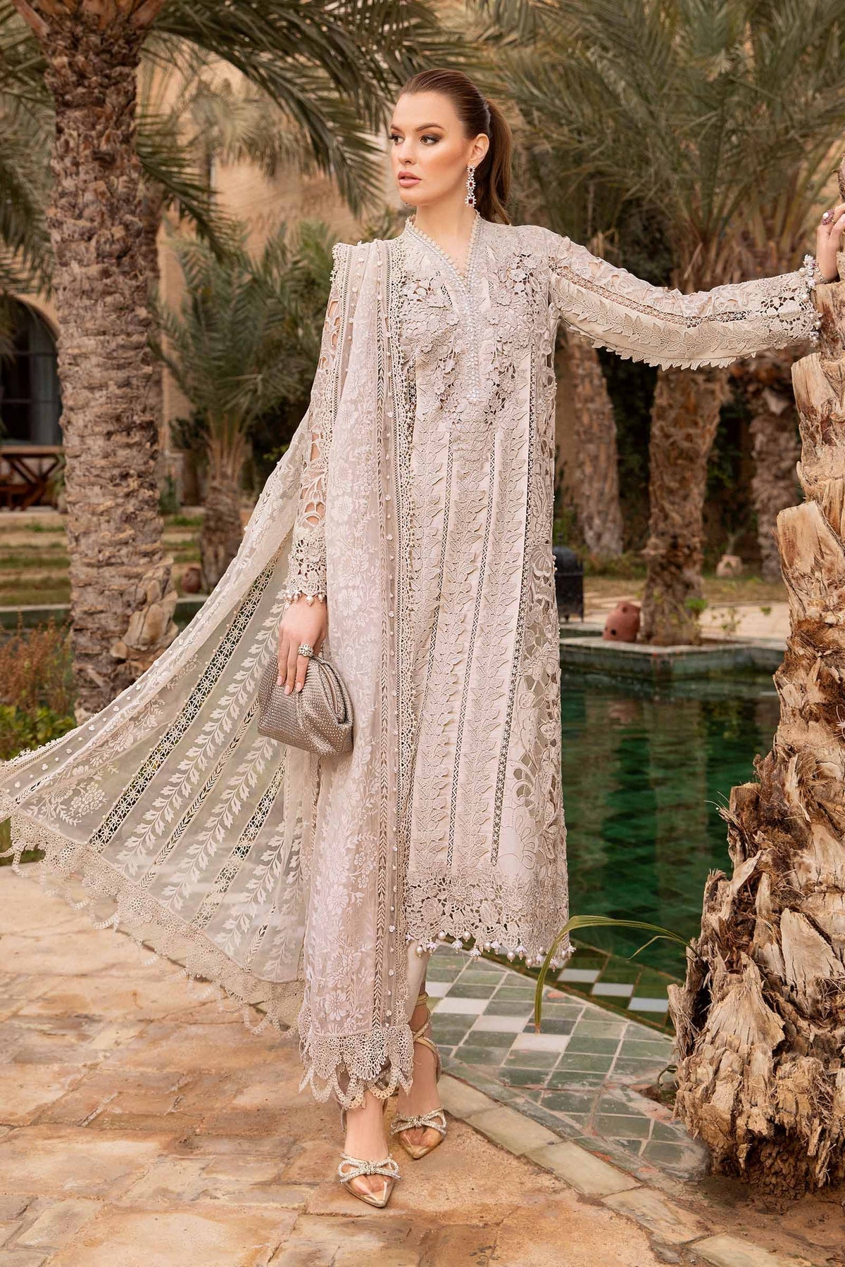 Maria B | Voyage a' Luxe Lawn | D-2409-A -  Maria B Luxury -  Agha Fabrics