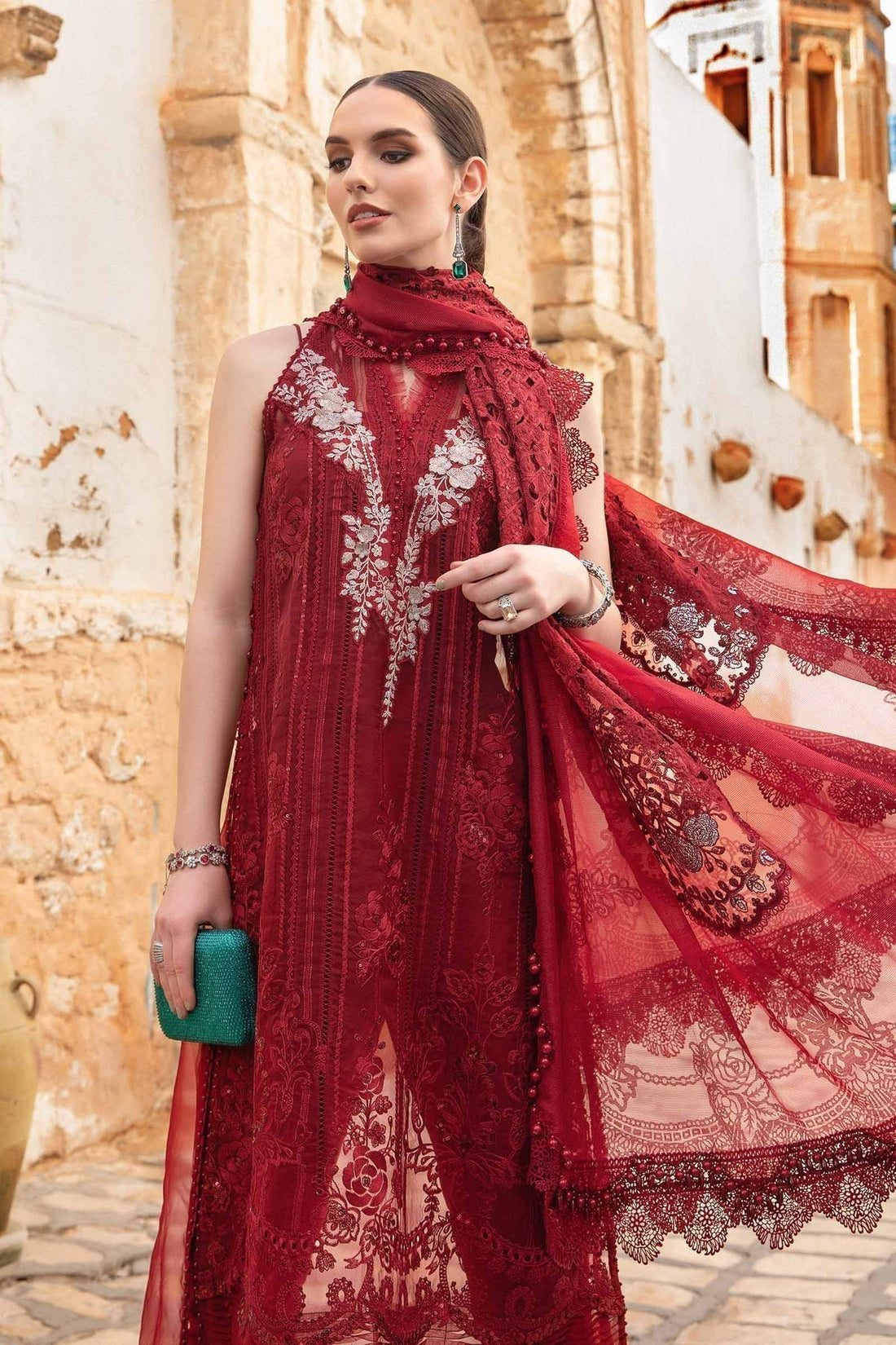 Maria B | Voyage a' Luxe Lawn | D-2401-B -  Maria B Luxury -  Agha Fabrics