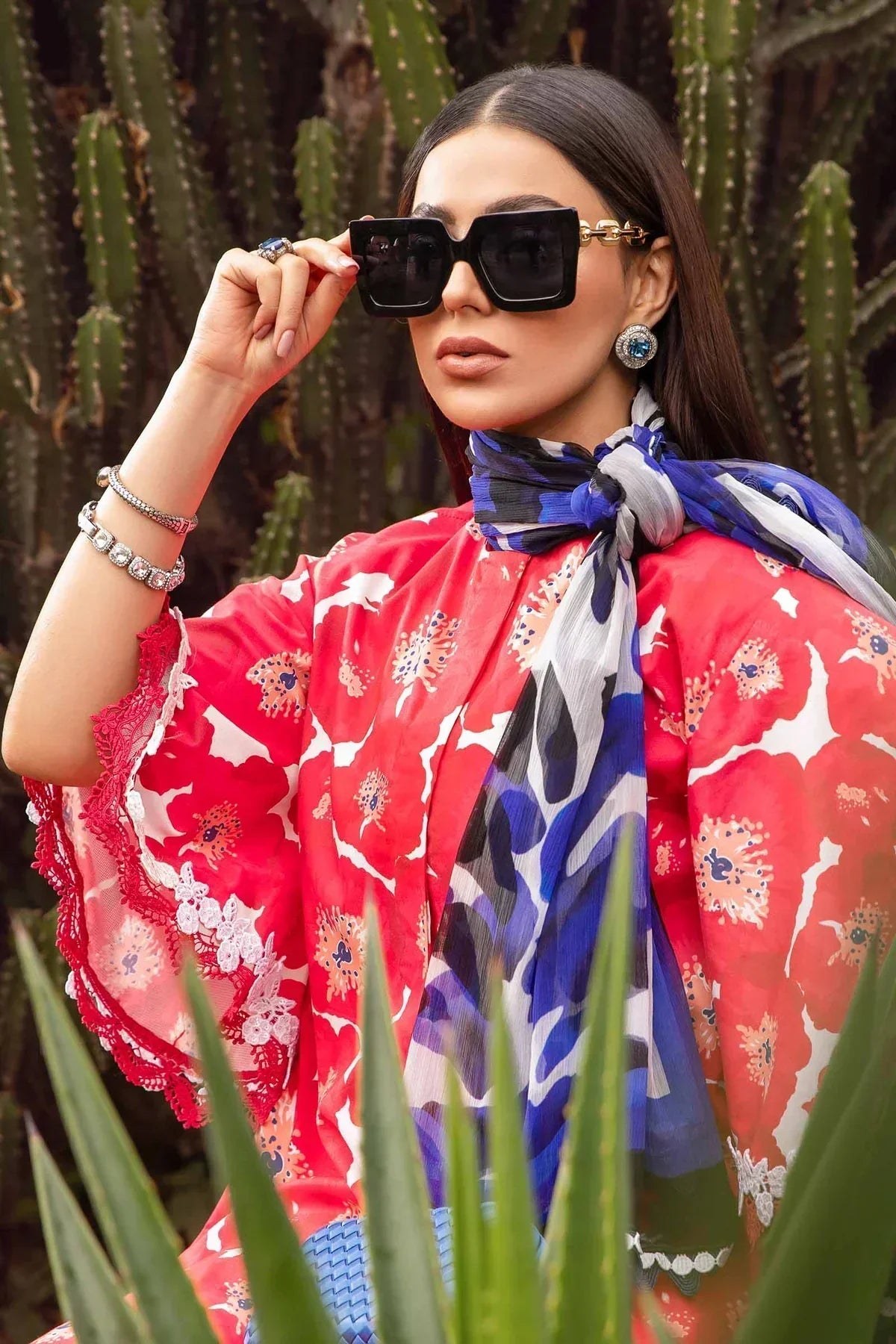 Maria B | M Prints Spring 24 | MPT-2112-A -  Maria B Luxury -  Agha Fabrics