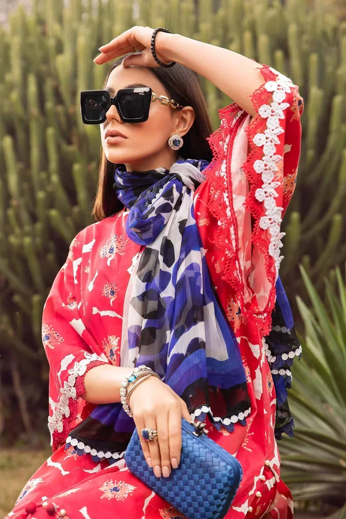 Maria B | M Prints Spring 24 | MPT-2112-A -  Maria B Luxury -  Agha Fabrics