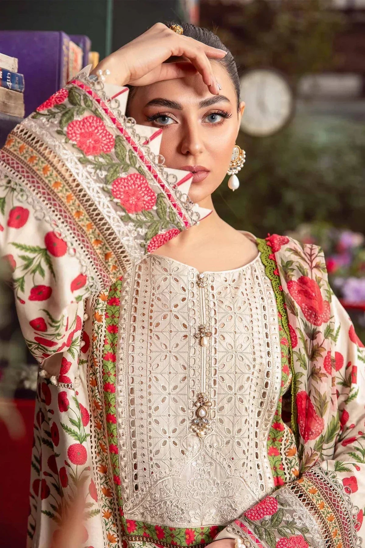 Maria B | M Prints Spring 24 | MPT-2114-A -  Maria B Luxury -  Agha Fabrics