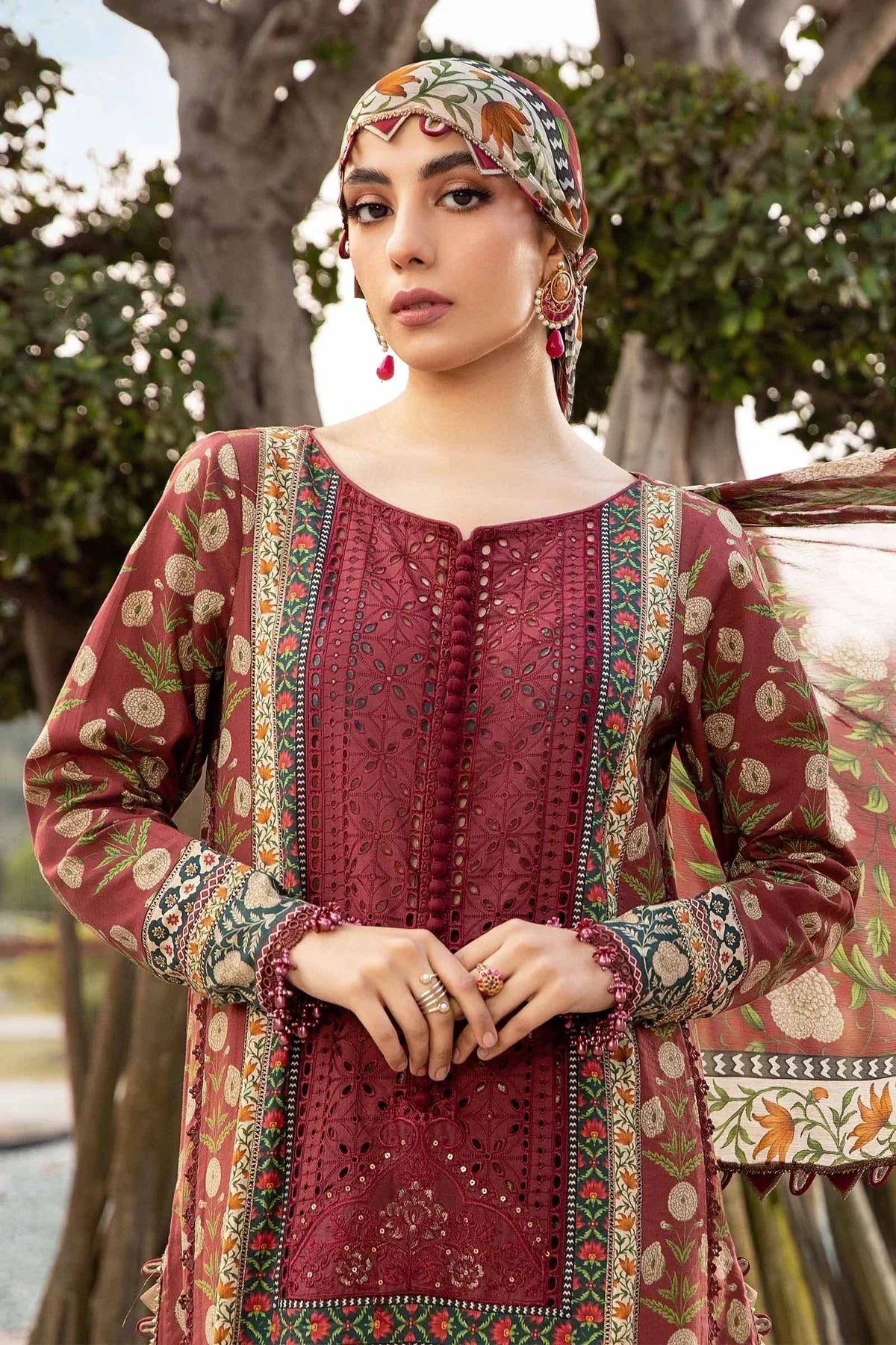 Maria B | M Prints Spring 24 | MPT-2114-B -  Maria B Luxury -  Agha Fabrics