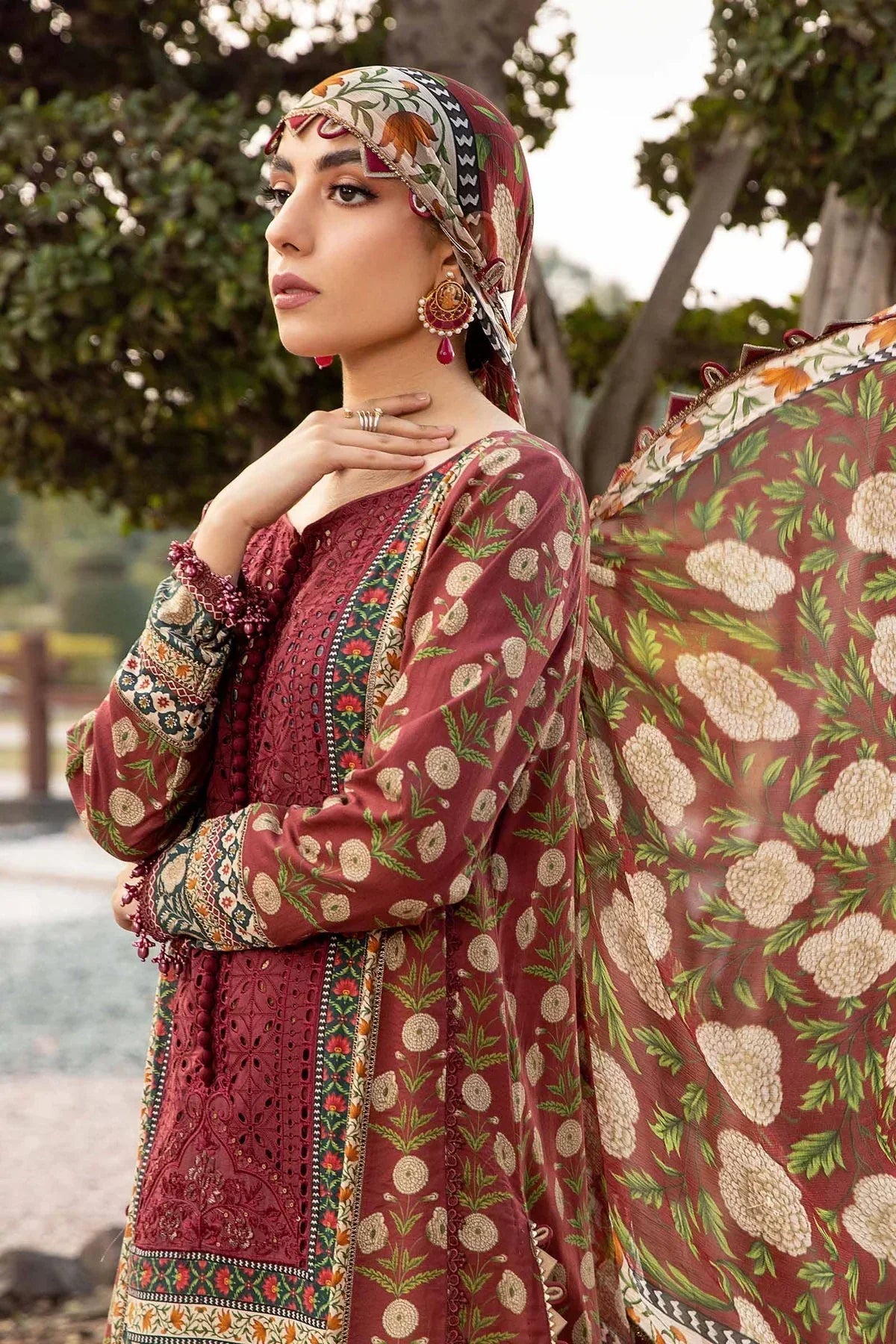 Maria B | M Prints Spring 24 | MPT-2114-B -  Maria B Luxury -  Agha Fabrics