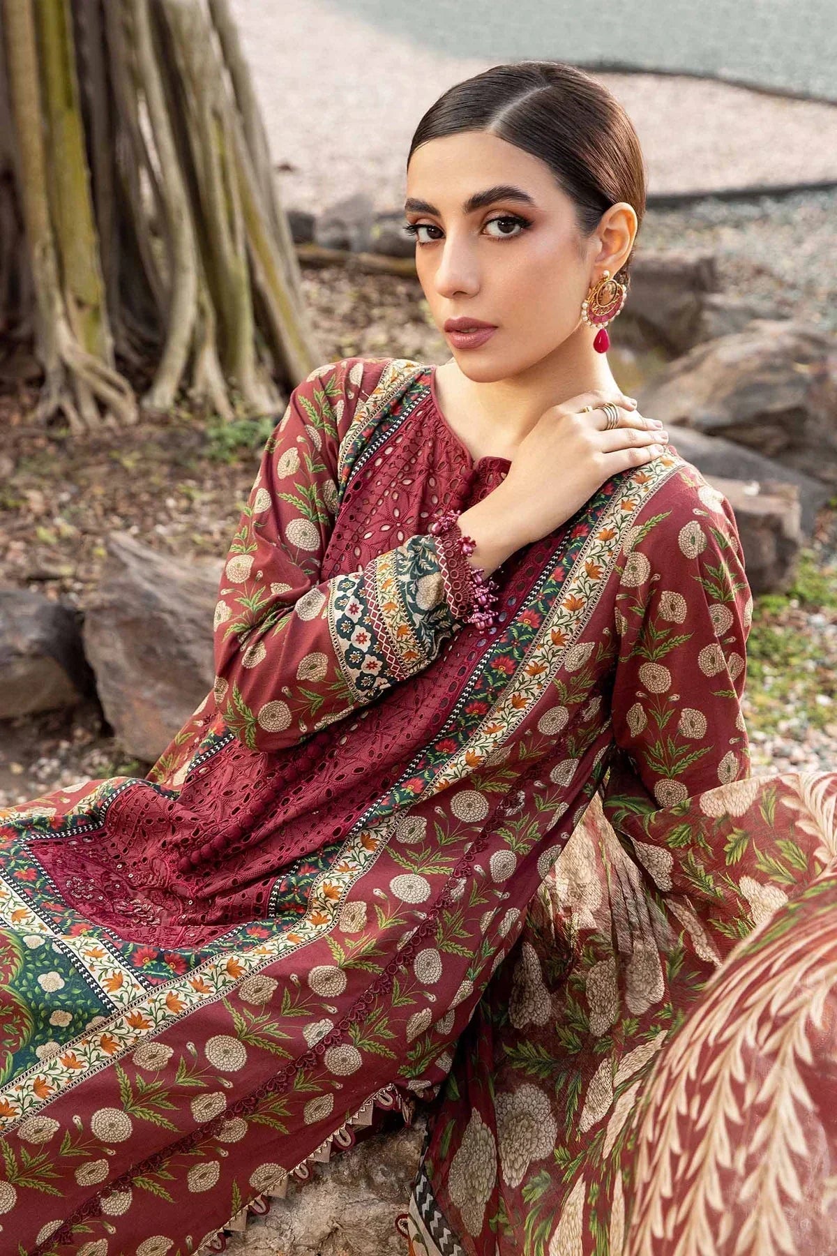 Maria B | M Prints Spring 24 | MPT-2114-B -  Maria B Luxury -  Agha Fabrics