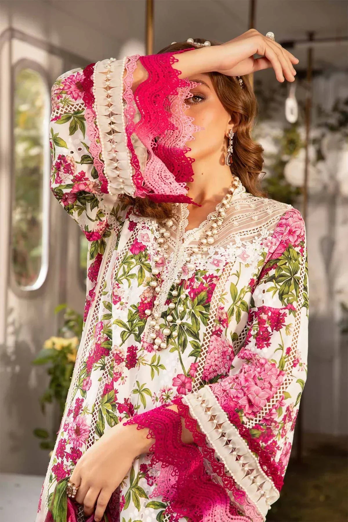 Maria B | M Prints Spring 24 | MPT-2102-A -  Maria B Luxury -  Agha Fabrics