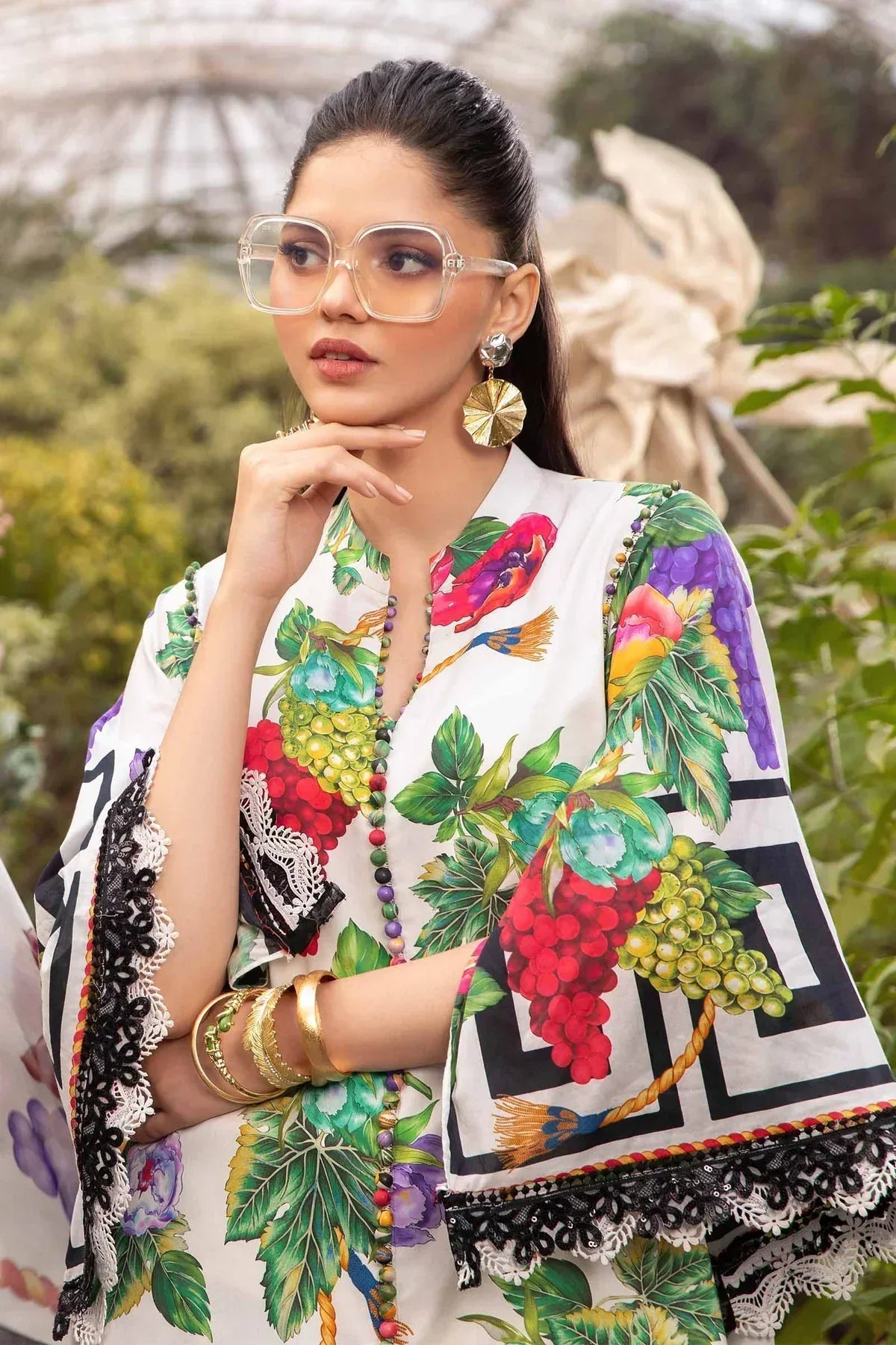 Maria B | M Prints Spring 24 | MPT-2108-A -  Maria B Luxury -  Agha Fabrics