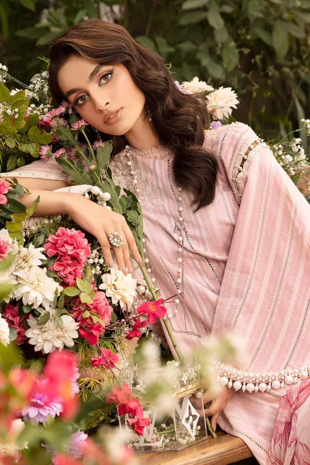 Maria B | M Prints Spring 24 | MPT-2109-B -  Maria B Luxury -  Agha Fabrics