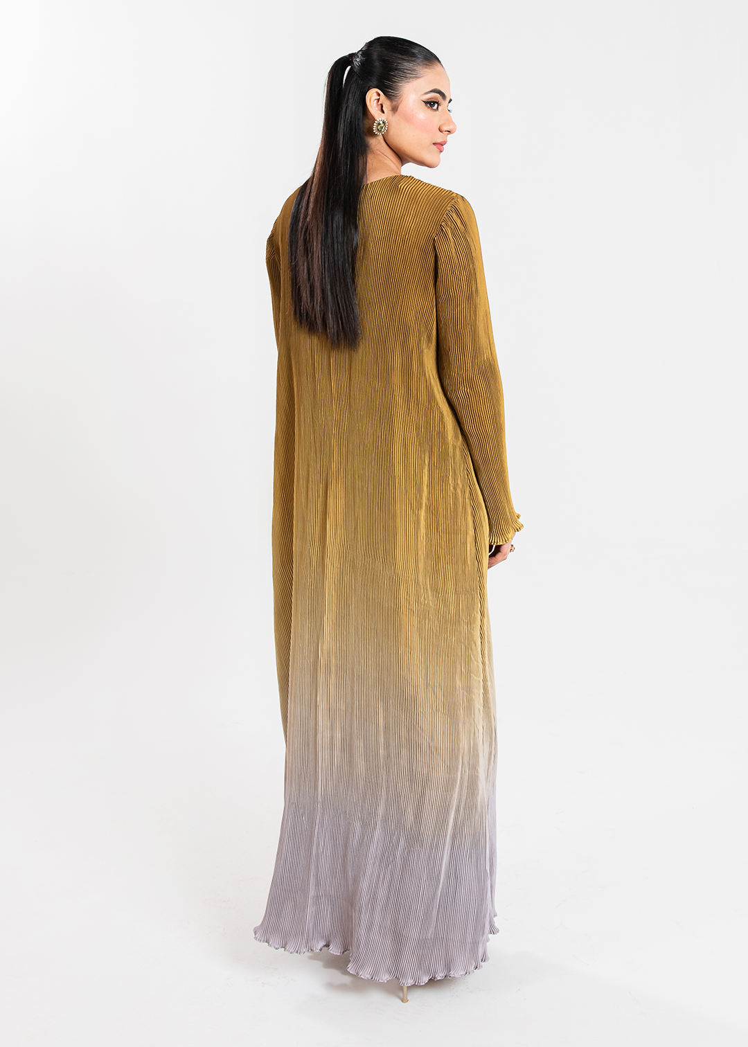Maria Osama Khan | Claire Pleated Silk | Honeycomb - Official Maria Osama Khan - Agha Fabrics UK