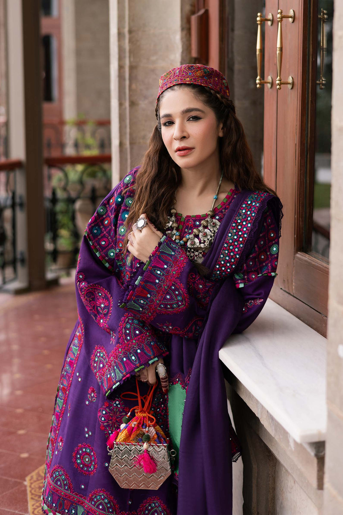 Maryam Hussain | Silk Edit | Plum - Official Maryam Hussain - Agha Fabrics UK